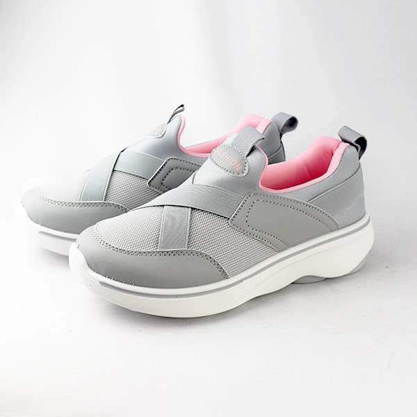 Espadrille ballerine pour femme 266-3 gris miniature